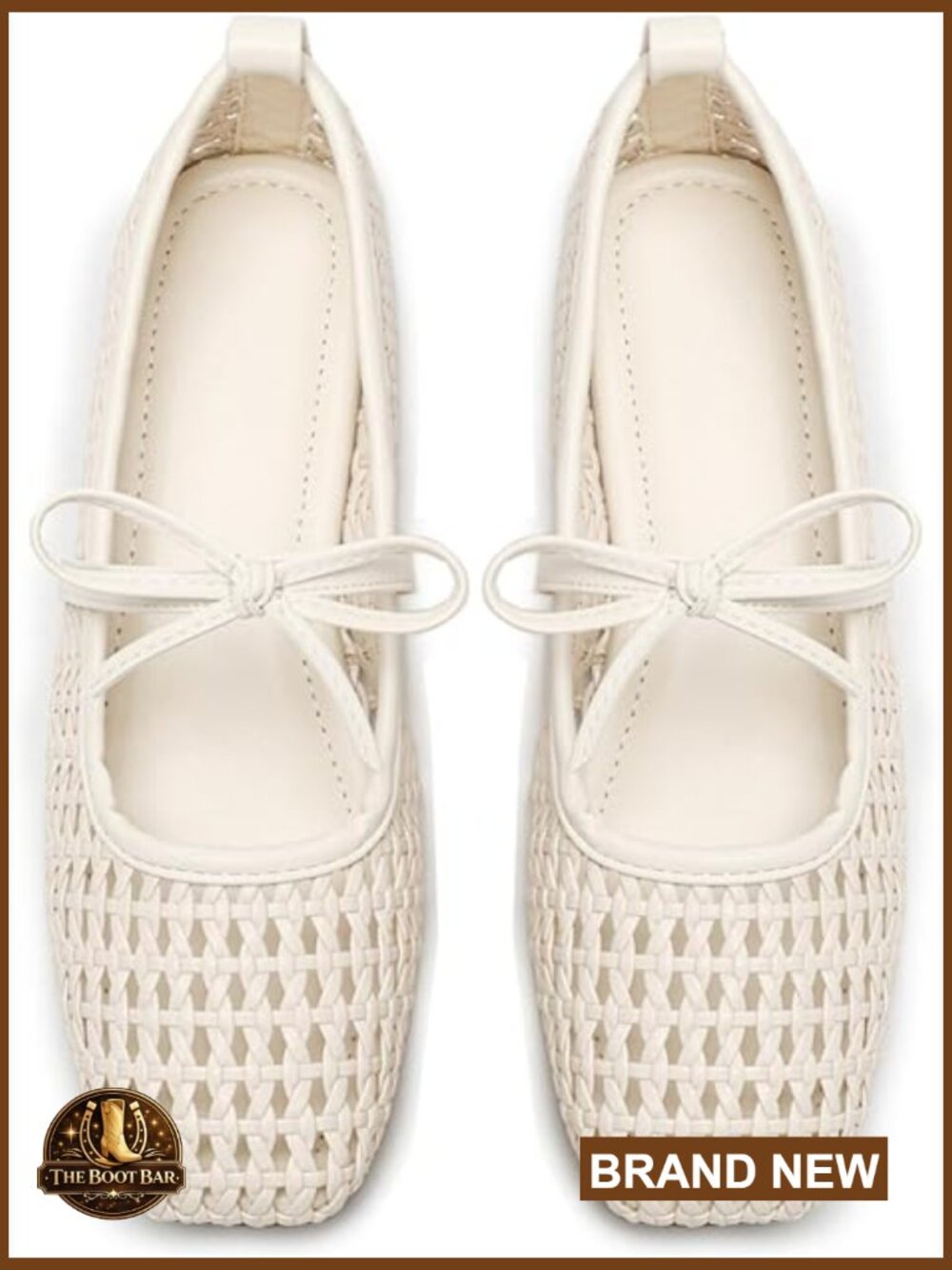 Square Toe Mary Jane Slip-On Ballet Flats Foldable Mesh Woven Work Office Casual - Picture 1 of 6